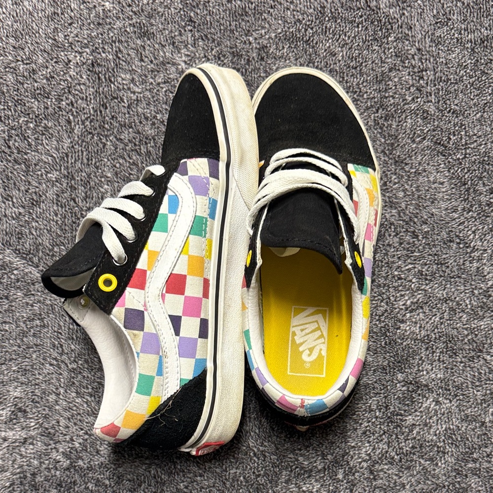 Vans Womens Multicolor Checkered Sneakers